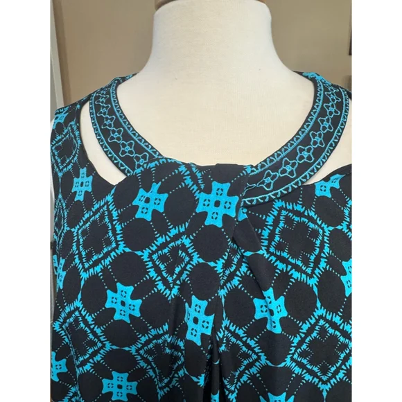 Magnolia Grace Sleveless Dress Size 1X Black Blue - Picture 4 of 7